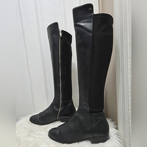 Michael Kors Bromley Over The Knee Leather Riding Boots Women's Black Sz 9M✌️🤣 - Picture 3 of 10